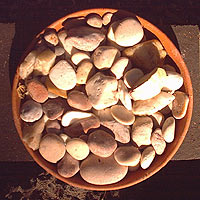 bowl of rocks