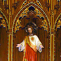 close up of Jesus in the chapel