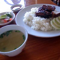 Cambodian meat and rice dish