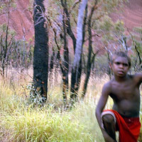 Australian Aboriginal Boy at Uluru