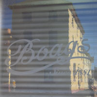 Looking through the window at Boags Brewery in Launceston