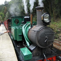 Steam engine on its wy to Queenstown 