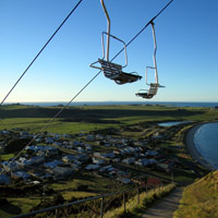 chairlift to the top of the nut in Stanley