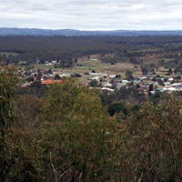 View of Heathcote from Mt Ida