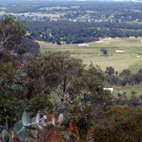 View of Heathcote from Mt Ida