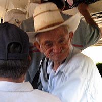 Old man on a bus