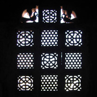 Stone lattice window