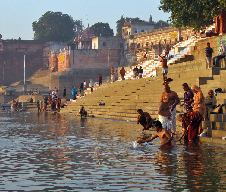 the banks fo the Ganges in Varanassi