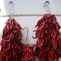 drying chillies