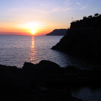 Sunset on the Cinque Terra coast