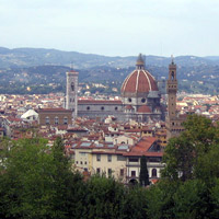 High view of the city of Florence