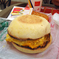 Omlet Burger at McDonalds