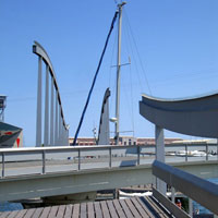 Barcelona swing bridge