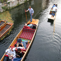 Punting along the Cam river