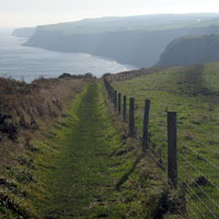 coast walk south of Whitby in Yorkshire