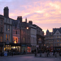 Oxford city at night