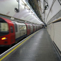 A London tube train