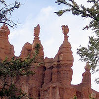 Unusual rock formations at Bryce Canyon