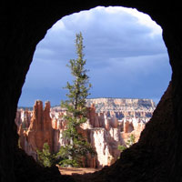 Canyon through a peep-hole