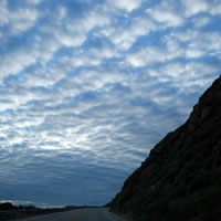 Unusual cloud formation along the Big Sur