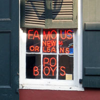 Famous New Orleans Po Boy sandwiches