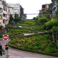 Lombard St, the windiest street in the world