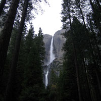 Double falls at Yosemite National Park