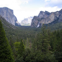 View of the valley at Yosemite National Park