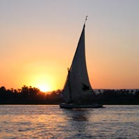 Sunset sailing on the nile