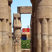 Egyptian McDonalds amongst the ruins
