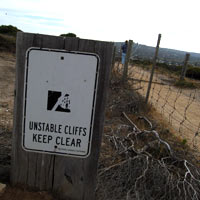 unstable cliffs