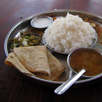 Southern Indian Thali with Rice