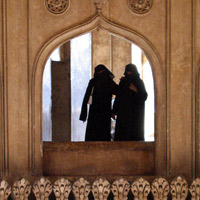 Muslim ladies at a mosque