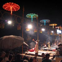 Puja on the banks of the Ganges, Varanasi