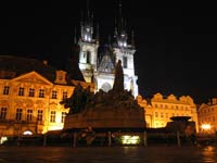 Prague Square at night