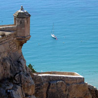 Fort on the coast, in Alicante Spain