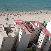 Alicante beach from above