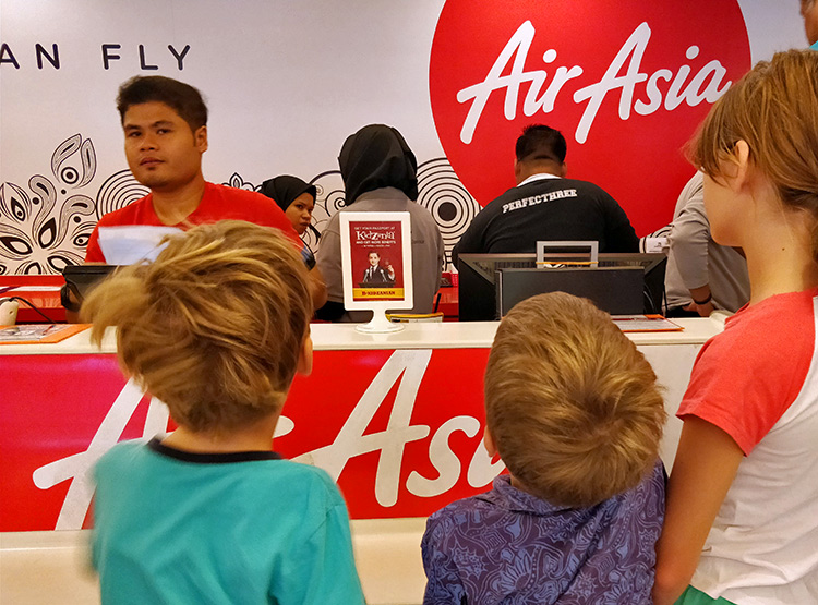 buying tickets at Air Asia