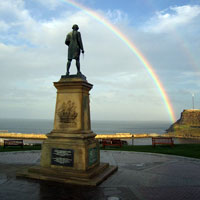 Captain Cook statue in Whitby