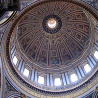 St Peter's Bassilica dome form the inside