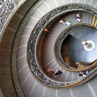 Spiral staircase at the Vatican museum